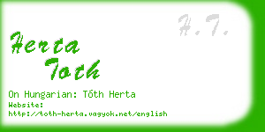 herta toth business card